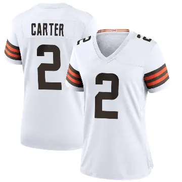 ＃2 Women's DeAndre Carter White Game Cleveland Browns Jersey