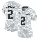 ＃2 Women's Shedeur Sanders Arctic Camo Limited Cleveland Browns 2024 Salute to Service Jersey