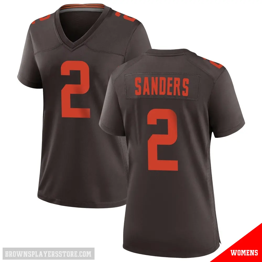 ＃2 Women's Shedeur Sanders Brown Game Cleveland Browns Alternate Jersey