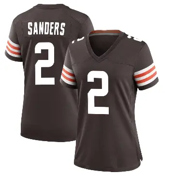 ＃2 Women's Shedeur Sanders Brown Game Cleveland Browns Team Color Jersey