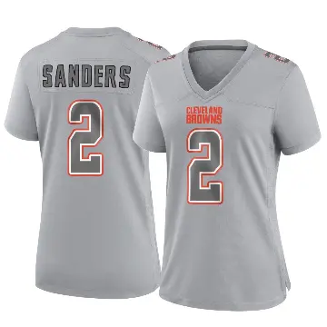 ＃2 Women's Shedeur Sanders Gray Game Cleveland Browns Atmosphere Fashion Jersey