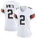 ＃2 Women's Shedeur Sanders White Game Cleveland Browns Jersey