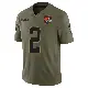 ＃2 Youth DeAndre Carter Olive Limited Cleveland Browns 2025 Salute to Service Jersey