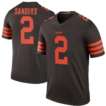 ＃2 Youth Shedeur Sanders Brown Legend Cleveland Browns Color Rush Jersey