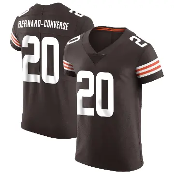＃20 Men's Jarrick Bernard-Converse Brown Elite Cleveland Browns Vapor Jersey
