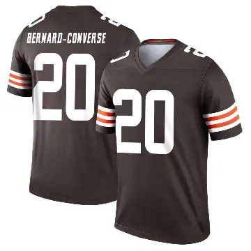 ＃20 Men's Jarrick Bernard-Converse Brown Legend Cleveland Browns Jersey