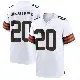 ＃20 Men's Jarrick Bernard-Converse White Game Cleveland Browns Jersey