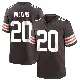 ＃20 Men's Jordan Wilkins Brown Game Cleveland Browns Team Color Jersey