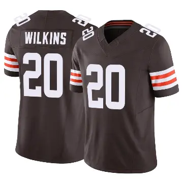 ＃20 Men's Jordan Wilkins Brown Limited Cleveland Browns Vapor F.U.S.E. Jersey