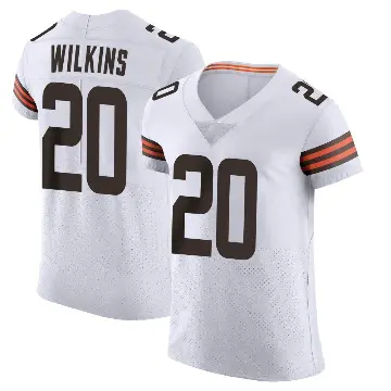 ＃20 Men's Jordan Wilkins White Elite Cleveland Browns Vapor Jersey