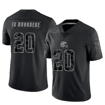 ＃20 Men's Noah Igbinoghene Black Limited Cleveland Browns Reflective Jersey