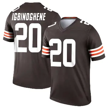 ＃20 Men's Noah Igbinoghene Brown Legend Cleveland Browns Jersey
