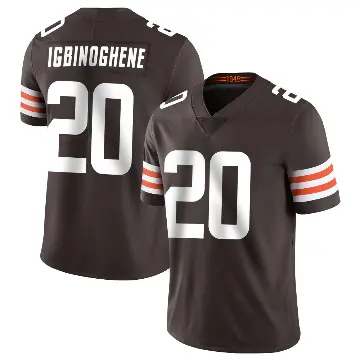 ＃20 Men's Noah Igbinoghene Brown Limited Cleveland Browns Team Color Vapor Untouchable Jersey