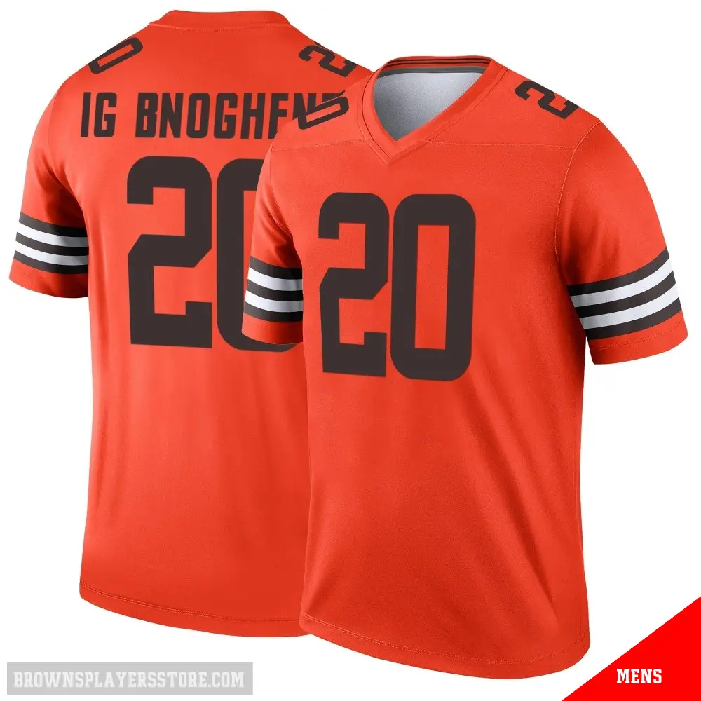 ＃20 Men's Noah Igbinoghene Orange Legend Cleveland Browns Inverted Jersey