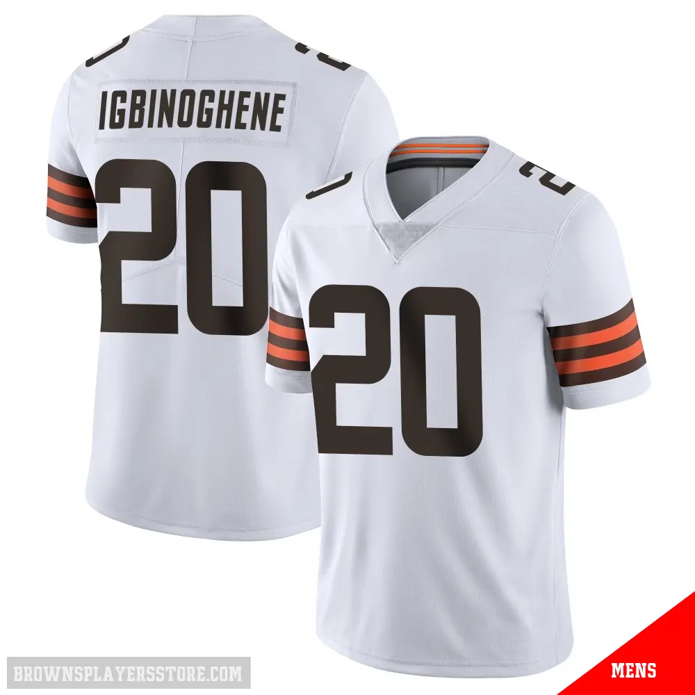 ＃20 Men's Noah Igbinoghene White Limited Cleveland Browns Vapor Untouchable Jersey