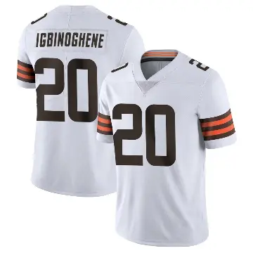 ＃20 Men's Noah Igbinoghene White Limited Cleveland Browns Vapor Untouchable Jersey