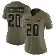 ＃20 Women's Jarrick Bernard-Converse Olive Limited Cleveland Browns 2025 Salute to Service Jersey