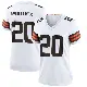 ＃20 Women's Jarrick Bernard-Converse White Game Cleveland Browns Jersey