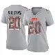 ＃20 Women's Jordan Wilkins Gray Game Cleveland Browns Atmosphere Fashion Jersey