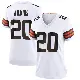 ＃20 Women's Jordan Wilkins White Game Cleveland Browns Jersey