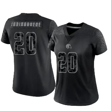 ＃20 Women's Noah Igbinoghene Black Limited Cleveland Browns Reflective Jersey