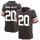 ＃20 Youth Jarrick Bernard-Converse Brown Game Cleveland Browns Team Color Jersey