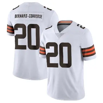 ＃20 Youth Jarrick Bernard-Converse White Limited Cleveland Browns Vapor Untouchable Jersey