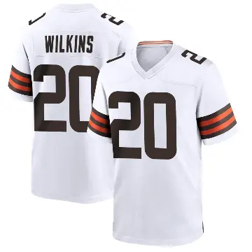 ＃20 Youth Jordan Wilkins White Game Cleveland Browns Jersey