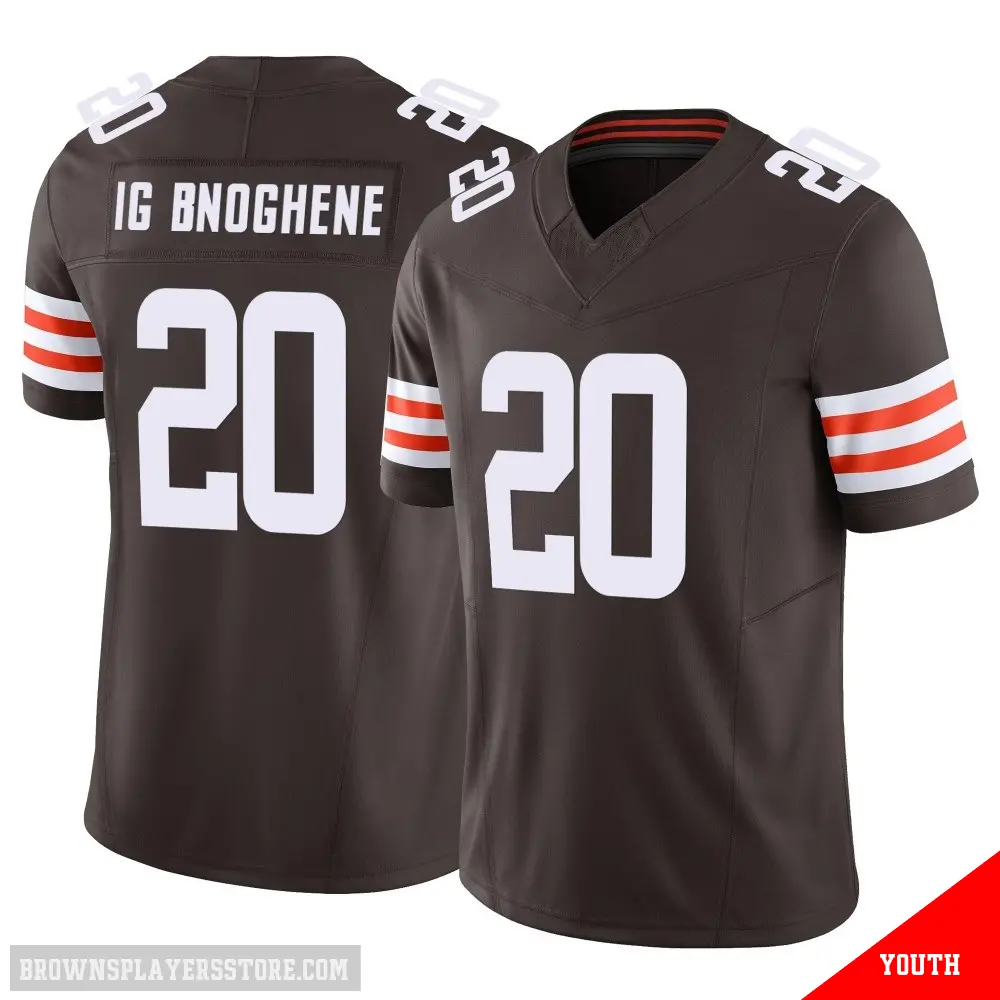 ＃20 Youth Noah Igbinoghene Brown Limited Cleveland Browns Vapor F.U.S.E. Jersey