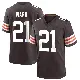 ＃21 Men's Denzel Ward Brown Game Cleveland Browns Team Color Jersey