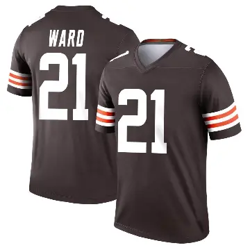 ＃21 Men's Denzel Ward Brown Legend Cleveland Browns Jersey