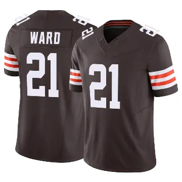 ＃21 Men's Denzel Ward Brown Limited Cleveland Browns Vapor F.U.S.E. Jersey