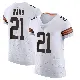 ＃21 Men's Denzel Ward White Elite Cleveland Browns Vapor Jersey