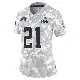 ＃21 Women's Denzel Ward Arctic Camo Limited Cleveland Browns 2024 Salute to Service Jersey