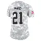 ＃21 Women's Denzel Ward Arctic Camo Limited Cleveland Browns 2024 Salute to Service Jersey