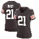 ＃21 Women's Denzel Ward Brown Game Cleveland Browns Team Color Jersey