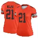 ＃21 Women's Denzel Ward Orange Legend Cleveland Browns Inverted Jersey