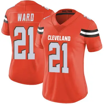 ＃21 Women's Denzel Ward Orange Limited Cleveland Browns Alternate Vapor Untouchable Jersey