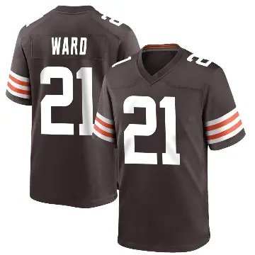 ＃21 Youth Denzel Ward Brown Game Cleveland Browns Team Color Jersey