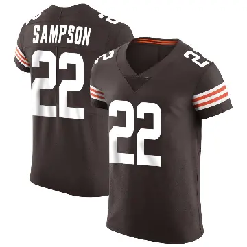 ＃22 Men's Dylan Sampson Brown Elite Cleveland Browns Vapor Jersey