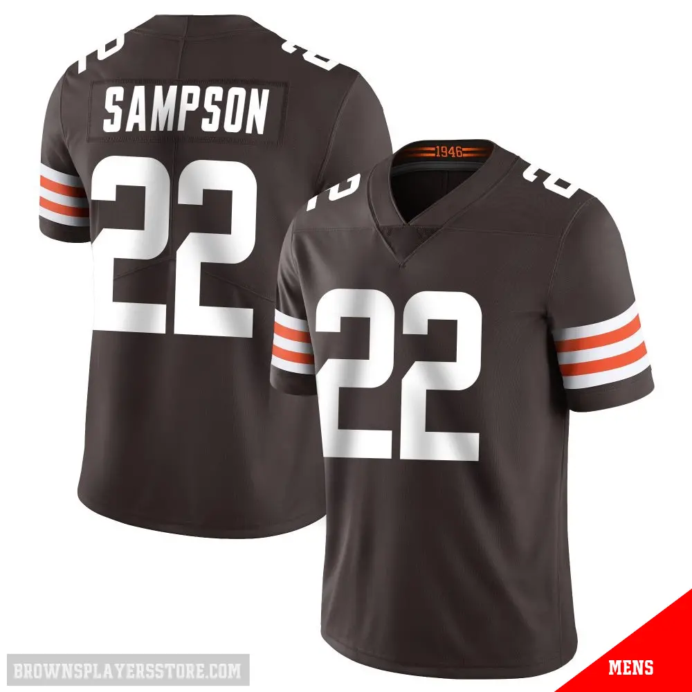 ＃22 Men's Dylan Sampson Brown Limited Cleveland Browns Team Color Vapor Untouchable Jersey