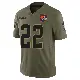 ＃22 Men's Dylan Sampson Olive Limited Cleveland Browns 2025 Salute to Service Jersey