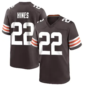 ＃22 Men's Nyheim Hines Brown Game Cleveland Browns Team Color Jersey