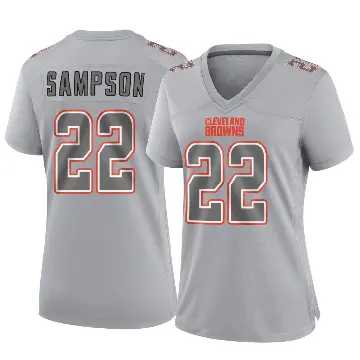 ＃22 Women's Dylan Sampson Gray Game Cleveland Browns Atmosphere Fashion Jersey