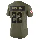 ＃22 Women's Dylan Sampson Olive Limited Cleveland Browns 2025 Salute to Service Jersey