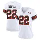 ＃22 Women's Dylan Sampson White Game Cleveland Browns 1946 Collection Alternate Jersey