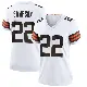 ＃22 Women's Dylan Sampson White Game Cleveland Browns Jersey
