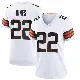 ＃22 Women's Nyheim Hines White Game Cleveland Browns Jersey