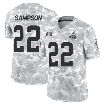 ＃22 Youth Dylan Sampson Arctic Camo Limited Cleveland Browns 2024 Salute to Service Jersey