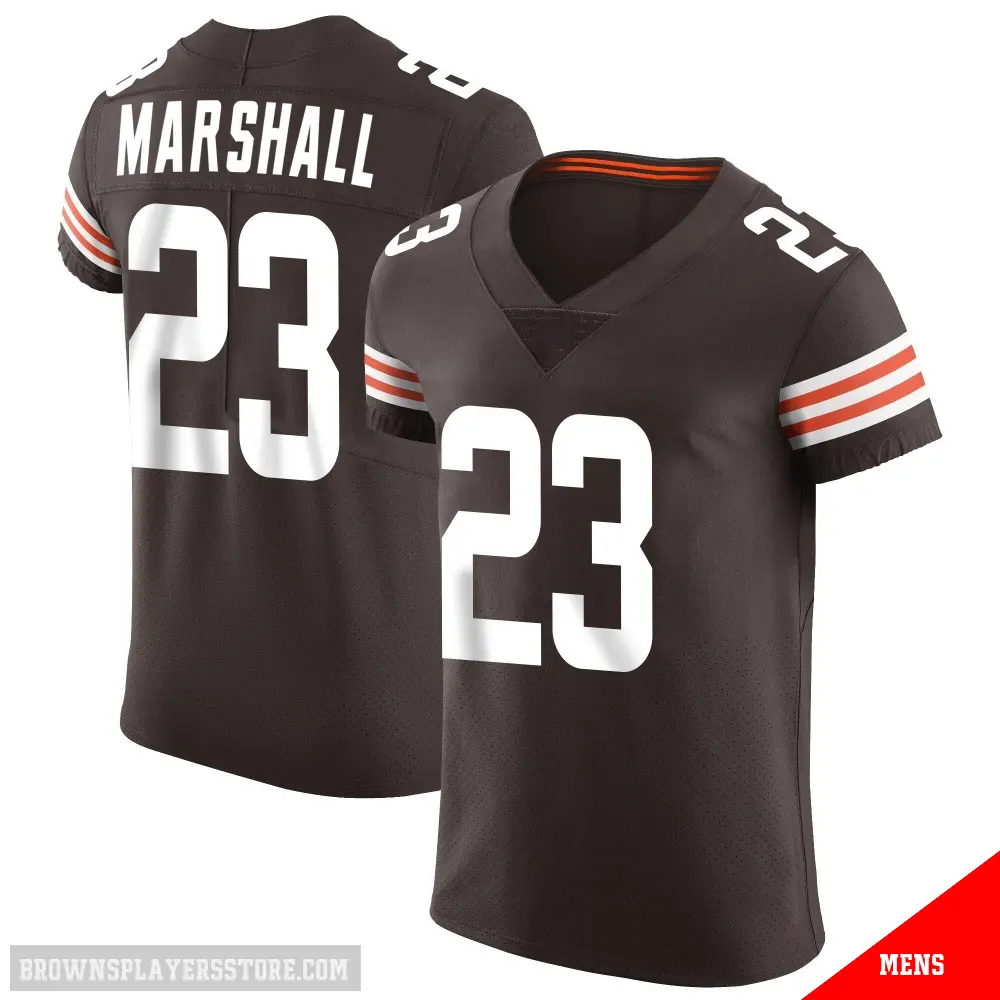 ＃23 Men's Ahmani Marshall Brown Elite Cleveland Browns Vapor Jersey